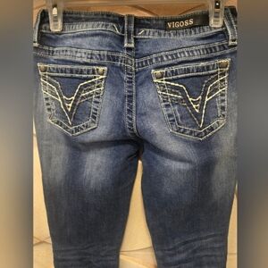 Vigoss Women's Jeans Chelsea Slim Boot Heritage Fit Size 2 Length 33